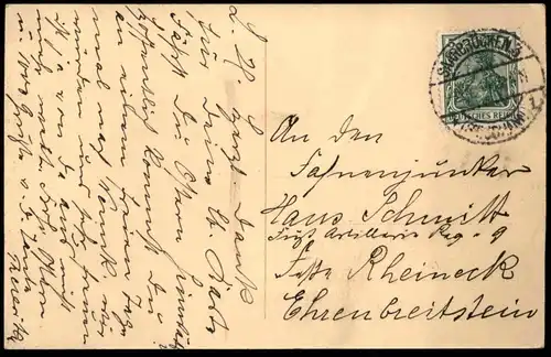 ALTE POSTKARTE SAARBRÜCKEN SAARPARTIE MIT KAISER FRIEDRICHS-BRÜCKE Frachtschiff cargo ship Kran grue crane cpa AK