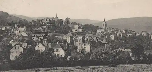 ALTE POSTKARTE SIEGEN OBERES SCHLOSS 1910 PANORAMA WIESE castle chateau Ansichtskarte postcard cpa AK
