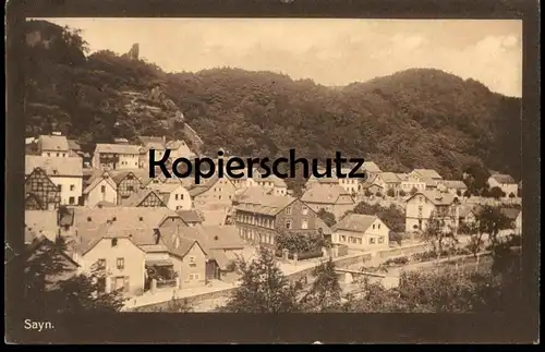 ALTE POSTKARTE SAYN GESAMTANSICHT Total Totalansicht Bendorf Koblenz Ansichtskarte cpa postcard AK
