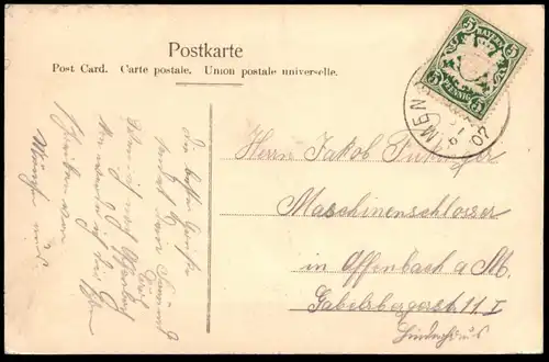 ALTE POSTKARTE GRUSS AUS MENGKOFEN GASTHAUS ZUR POST VILLA LANDES HANDLUNG SELMAYR TOTAL-ANSICHT SCHLOSS UND KIRCHE