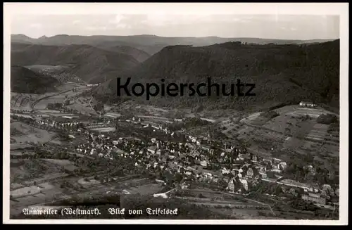 ALTE POSTKARTE ANNWEILER WESTMARK BLICK VOM TRIFELSECK PANORAMA TRIFELS postcard Ansichtskarte cpa AK