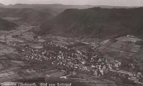 ALTE POSTKARTE ANNWEILER WESTMARK BLICK VOM TRIFELSECK PANORAMA TRIFELS postcard Ansichtskarte cpa AK