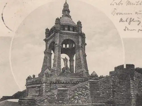 ALTE POSTKARTE GRUSS VON DER PORTA WESTFALICA KAISER WILHELM-DENKMAL Denkmal monument postcard Ansichtskarte cpa AK