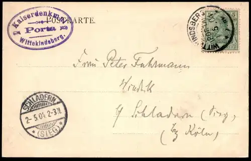 ALTE POSTKARTE GRUSS VON DER PORTA WESTFALICA KAISER WILHELM-DENKMAL Denkmal monument postcard Ansichtskarte cpa AK