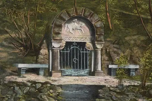 ALTE POSTKARTE WITTEKINDS QUELLE 1904 PORTA WESTFALICA Wittekindsquelle spring source postcard Ansichtskarte cpa AK