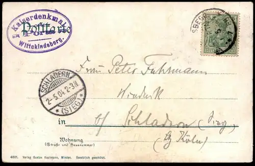 ALTE POSTKARTE WITTEKINDS QUELLE 1904 PORTA WESTFALICA Wittekindsquelle spring source postcard Ansichtskarte cpa AK