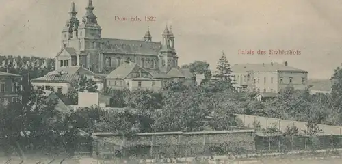 ALTE POSTKARTE GRUSS AUS POSEN DOM ERBAUT 1522 PALAIS DES ERZBISCHOFS Poznan postcard Ansichtskarte cpa AK