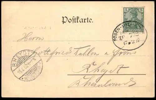 ALTE POSTKARTE GRUSS AUS POSEN DOM ERBAUT 1522 PALAIS DES ERZBISCHOFS Poznan postcard Ansichtskarte cpa AK