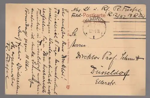 ALTE POSTKARTE OSNABRÜCK RENAISSANCE HAUS BIERSTRASSE FRAU MIT HUT MANN MIT ZYLINDER postcard Ansichtskarte cpa AK