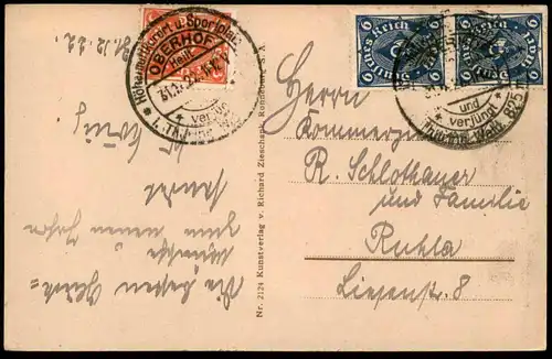 ALTE POSTKARTE WINTERSPORT IN OBERHOF THÜR. WALD 825 M. Ü. D. M. skiing faire du ski postcard Ansichtskarte cpa AK