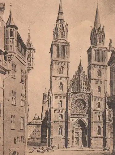 ALTE POSTKARTE NÜRNBERG LORENZKIRCHE Kirche church église postcard Ansichtskarte cpa AK