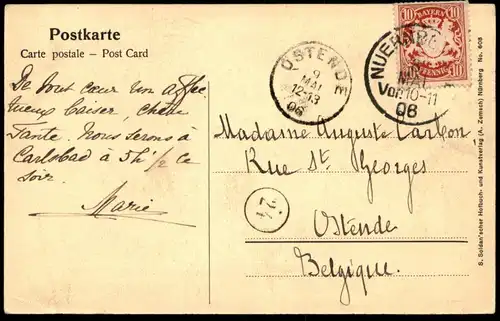 ALTE POSTKARTE NÜRNBERG LORENZKIRCHE Kirche church église postcard Ansichtskarte cpa AK