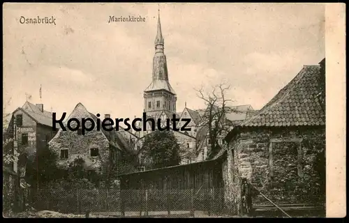 ALTE POSTKARTE OSNABRÜCK MARIENKIRCHE Kirche Werbung Gösmann Fabrik Markt 4 cpa AK Ansichtskarte postcard