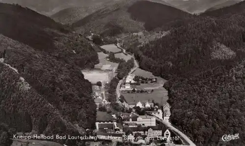 ÄLTERE POSTKARTE KNEIPP-HEILBAD BAD LAUTERBERG IM HARZ BLICK IN DAS LUTTERTAL cpa AK Ansichtskarte postcard