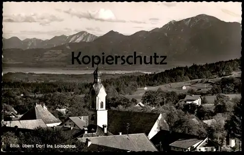 ÄLTERE POSTKARTE BAD KOHLGRUB OBERBAYERN BLICK ÜBERS DORF INS LOISACHTAL postcard Ansichtskarte cpa AK