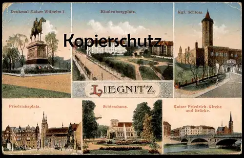 ALTE POSTKARTE LIEGNITZ SCHIESSHAUS HINDENBURGPLATZ FRIEDRICHSPLATZ DENKMAL SCHLOSS Legnica postcard Ansichtskarte cpa