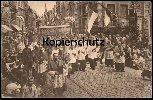 ALTE POSTKARTE MÜNSTER DEUTSCHER KATHOLIKENTAG 1930 PATER BISCHOF HEILIGE GEISTLICHE PROZESSION EREIGNIS cpa postcard