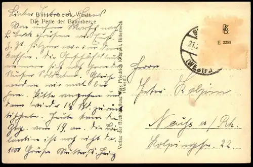 ALTE POSTKARTE ST. JOHANNISKIRCHE BILLERBECK DIE PERLE DER BAUMBERGE Kirche postcard Ansichtskarte cpa AK