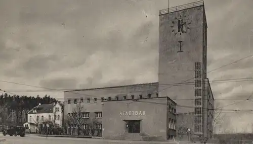 ALTE POSTKARTE PIRMASENS STADTBAD Schwimmbad swimming pool Bad bath postcard Ansichtskarte cpa AK