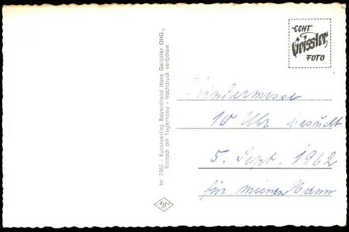 ÄLTERE POSTKARTE BAD WIESSEE MIT WALLBERG KIRCHE Berge church église AK postcard Ansichtskarte cpa