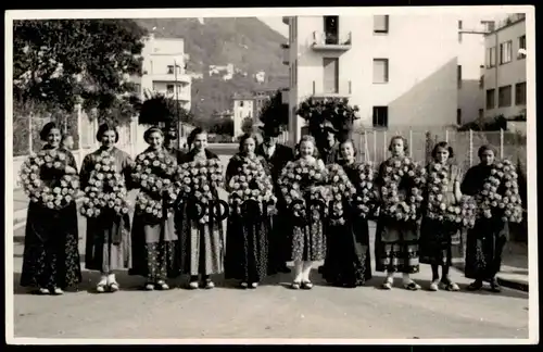 ALTE FOTO POSTKARTE CASTAGNOLA Lugano Tracht traditional costume photo AK postcard Ansichtskarte cpa
