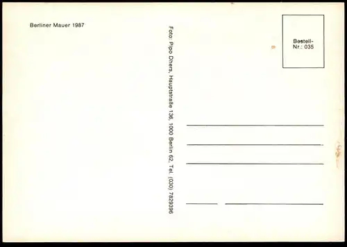 ÄLTERE POSTKARTE BERLINER MAUER 1987 THE WALL LE MUR BERLIN FAHRRAD bike AK postcard Ansichtskarte cpa