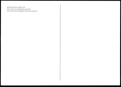 ÄLTERE POSTKARTE BERLINER MAUER THE WALL LE MUR BERLIN JIM JUDE GORDON + RUDI FOTO HERMANN WALDENBURG postcard