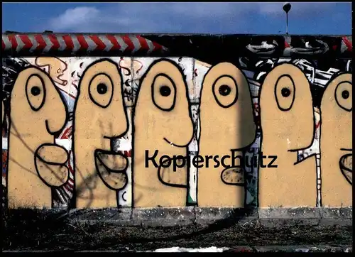 ÄLTERE POSTKARTE BERLINER MAUER MAUERBILDER THIERRY NOIR THE WALL LE MUR BERLIN AK postcard Ansichtskarte cpa