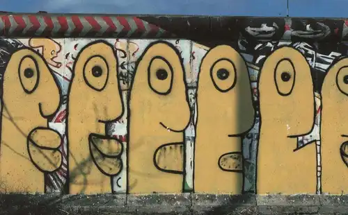 ÄLTERE POSTKARTE BERLINER MAUER MAUERBILDER THIERRY NOIR THE WALL LE MUR BERLIN AK postcard Ansichtskarte cpa