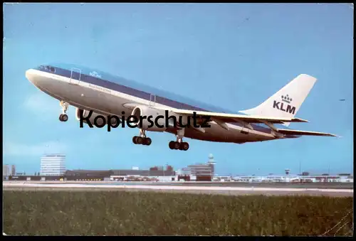 ÄLTERE POSTKARTE AMSTERDAM HOLLAND INTERNATIONAL AIRPORT SCHIPHOL KLM Flughafen airplane AK postcard Ansichtskarte cpa