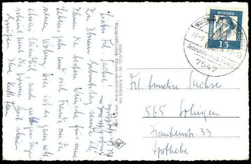 ÄLTERE POSTKARTE LUFTKURORT HÖFEN ENZ NÖRDLICHER SCHWARZWALD AK postcard Ansichtskarte cpa