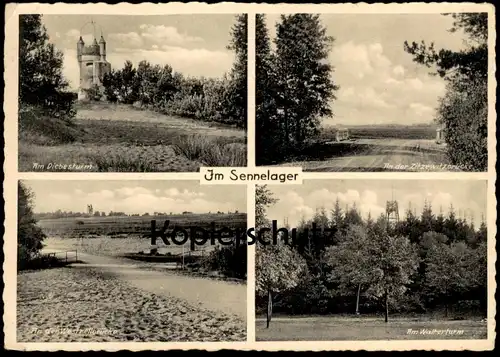 ALTE POSTKARTE IM SENNELAGER DIEBESTURM WALTERTURM AN DER ZITZEWITZBRÜCKE WESTRELLBRÜCKE Paderborn postcard AK cpa