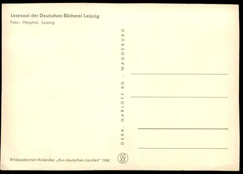 ALTE POSTKARTE LESESAAL DER DEUTSCHEN BÜCHEREI LEIPZIG Bibliothek library bibliotheque reading book Buch lesen postcard