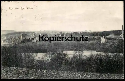 ALTE POSTKARTE RÖSRATH BEZIRK KÖLN PANORAMA Totalansicht Total Gesamtansicht Ansichtskarte cpa postcard AK