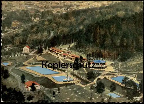 ÄLTERE POSTKARTE BAD KISSINGEN TERRASSEN-SCHWIMMBAD FREIBAD BAD swimming pool piscine Ansichtskarte postcard cpa AK