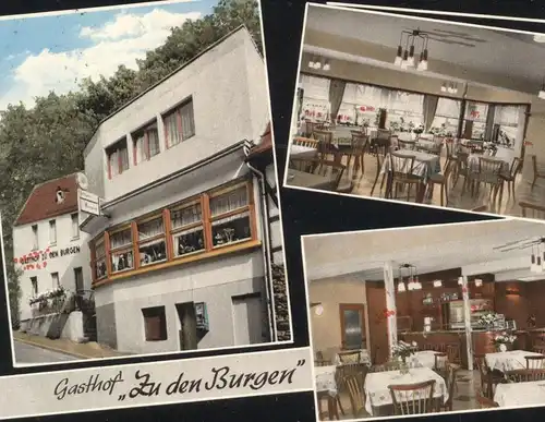 ÄLTERE POSTKARTE GASTHOF ZU DEN BURGEN KAMP-BORNHOFEN RHEIN LORELEY BRAUBACH RESTAURANT CAFÉ AK Ansichtskarte postcard