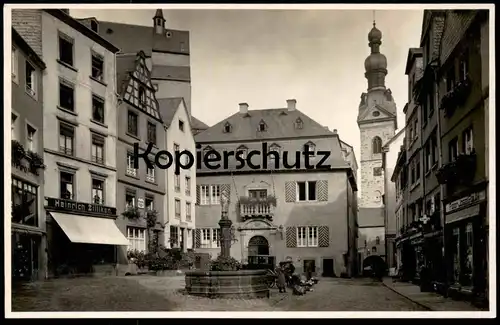 ÄLTERE POSTKARTE COCHEM AN DER MOSEL ALTSTADT HEINRICH ZILLIKEN PETER JOSEF PAULY BRUNNEN fontain Ansichtskarte postcard