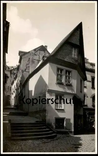 ALTE POSTKARTE COCHEM AN DER MOSEL HERRENSTRASSE SCHIEFES HAUS TEIL DER ALTSTADT Ansichtskarte postcard pca AK