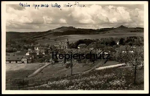ALTE POSTKARTE LUFTKURORT GERSFELD MIT BAD UND WACHTKÜPPEL RHÖN 1940 Totalansicht Ansichtskarte cpa postcard AK