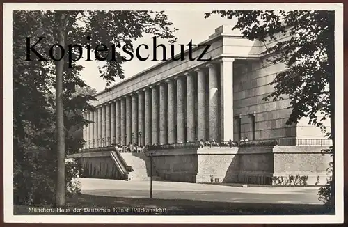 ÄLTERE POSTKARTE MÜNCHEN HAUS DER DEUTSCHEN KUNST (Rückansicht) Munich Ansichtskarte postcard AK cpa