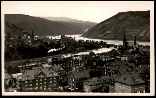 ÄLTERE POSTKARTE BINGEN UND BINGERBRÜCK AN RHEIN UND NAHE DAMPFLOK steam train Ansichtskarte postcard AK cpa