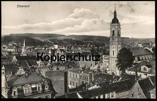 ALTE POSTKARTE EISENACH THÜRINGEN PANORAMA 1909 Totalansicht Gesamtansicht Total Ansichtskarte postcard AK cpa