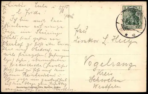 ALTE POSTKARTE FRIEDRICHRODA THÜRINGEN BLICK VOM KURHAUS 1915 PANORAMA Gesamtansicht Totalansicht Total Ansichtskarte