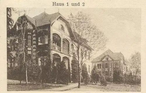 ALTE POSTKARTE HEILSTÄTTE RODERBIRKEN HAUS 1 & 2, 3 & 4 VERWALTUNGSGEBÄUDE LEICHLINGEN 1929 Ansichtskarte postcard cpa