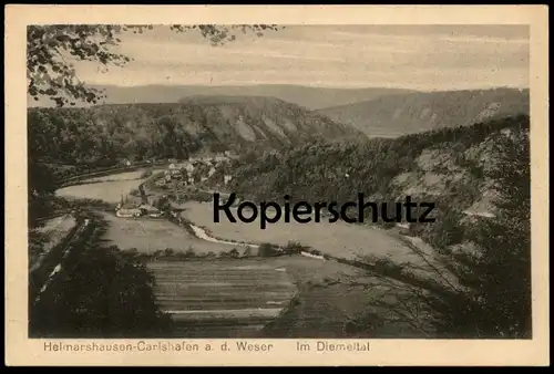 ALTE POSTKARTE HELMARSHAUSEN-CARLSHAFEN AN DER WESER IM DIEMELTAL BAD KARLSHAFEN Ansichtskarte postcard cpa AK