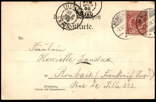 ALTE LITHO POSTKARTE GRUSS VON DER VILLA GOLDENBERG REMSCHEID Ansichtskarte postcard cpa AK