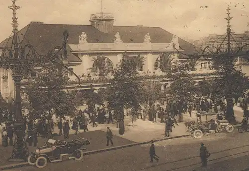 ALTE POSTKARTE HAMBURG ALSTERPAVILLON JUNGFERNSTIEG Autos Auto car cars voitures Ansichtskarte postcard cpa AK