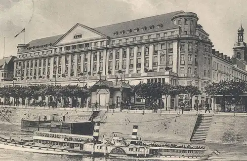 ALTE POSTKARTE KOBLENZ GRAND-HOTEL 1914 BELLEVUE COBLENZ DAMPFER steamer Ansichtskarte postcard cpa AK