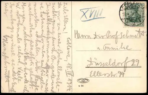 ALTE POSTKARTE KOBLENZ GRAND-HOTEL 1914 BELLEVUE COBLENZ DAMPFER steamer Ansichtskarte postcard cpa AK