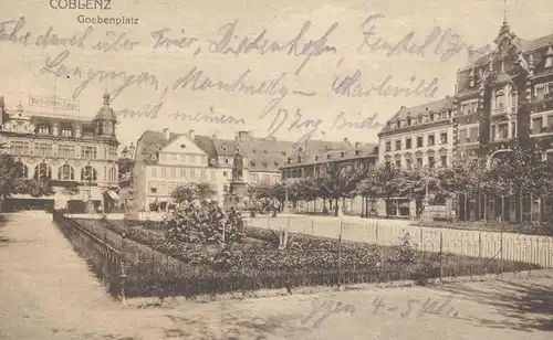 ALTE POSTKARTE COBLENZ GOEBENPLATZ HOCHSTETTER & LANGE KOBLENZ ELTAG-KARTE Ansichtskarte postcard cpa AK